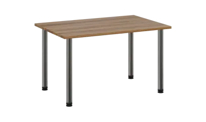 CRTR 120 jídelní stůl, kovová podnož chrom, deska 25 mm, 1194x800 mm, ořech světlý